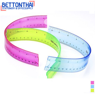 Deli 6209 Eco PVC Flexible Ruler ไม้บรรทัดงอได้ ยาว30CM (คละสี) จำนวน1ชิ้น ไม้บรรทัดนักเรียน อุปกรณ์การเรียน โรงเรียน