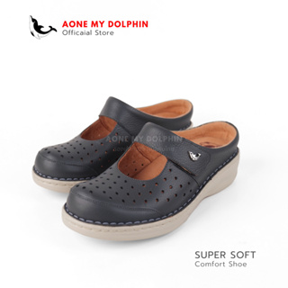 [ลิขสิทธิ์แท้] Aone My Dolphin - WD72 รองเท้าหนังแท้เพื่อสุขภาพ