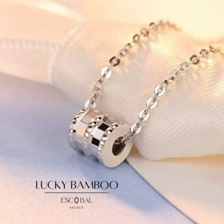 ESCOBAL✨Lucky Bamboo สร้อยคอเงินแท้ จี้สร้อยคอเพชรสวิส สร้อยคอเพชร สร้อยคอผู้หญิง สร้อยเงิน สร้อยคอไม่ลอก สร้อยคอแฟชั่น