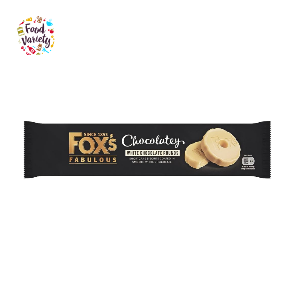 Fox’s White Chocolate Rounds - Shortcake Biscuits 130g ฟ็อกซ์ ช็อกโกแลต ...