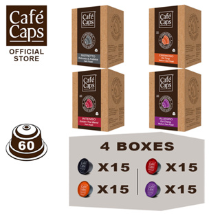 Cafecaps DG 60 MIX - Coffee Nescafe Dolce Gusto MIX 60 Ristretto, Intenso, Doi Chang &amp; Cremoso (4 กล่อง X 15 แคปซูล)