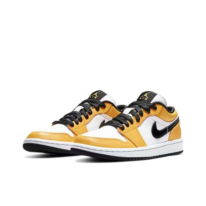 air-jordan-1-low-laser-orange-ทั้งสองเพศ-ระบายอากาศ-รองเท้าบาส