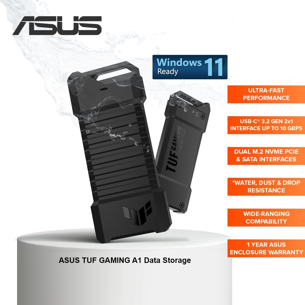 ⚡️กล่องใส่เอ็มดอททู⚡️ASUS TUF Gaming A1 USB-C Gen 2x1 SSD