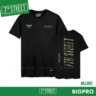 7th Street เสื้อยืด แนวสตรีท รุ่น MILITARY LIFE ( ดำ ) MLL002 ของแท้