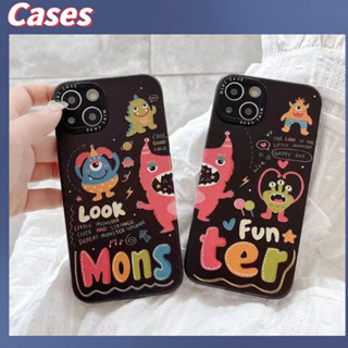 คูปองเคลม🎀เคสไอโ case for iphone 11 12 คู่สัตว์ประหลาดสี เคส 14 13 12 11 pro max เคสมือถือกันกระแทก