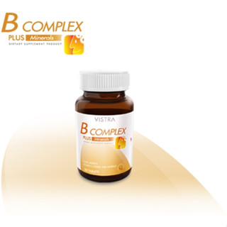 Vistra B-Complex Plus Minerals B Complex วิสทร้า บีคอมเพล็กซ์ วิตามินบีรวม บำรุงสมอง ขนาด 30 เม็ด