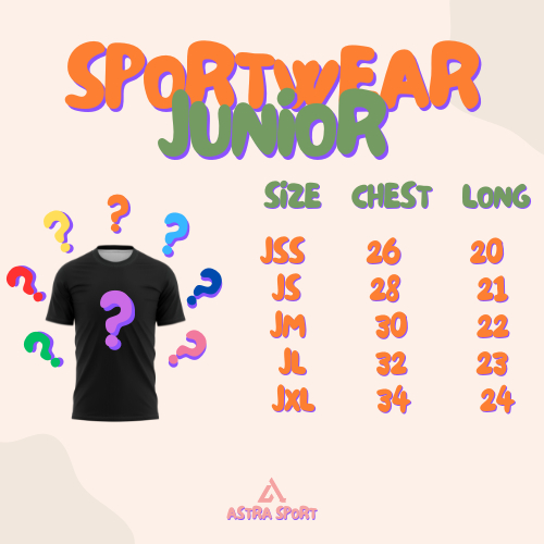 astra-sport-สุุ่ม-เสื้อกีฬาเด็ก-สุ่มสี-สุ่มลาย-สุ่มแบรนด์กีฬาไทย-jss-js-jm-jl-jxl-ของเด็ก