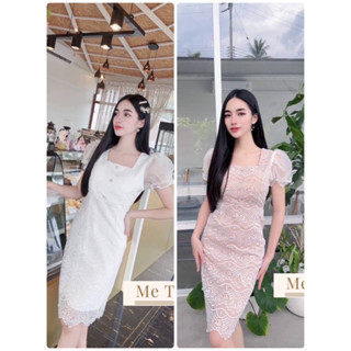 🧸มินี้เดรสผ้าแก้วใส่ชัปในเติมตัว งานเสริมนมฟองมนแต่งโบร์.ชิปหลัง+ดึงยางหลัง