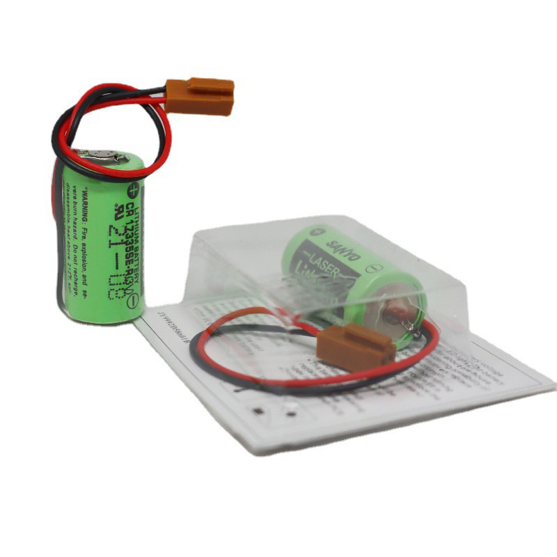 SANYO CR14250SE CR14250 14250 3V แบตเตอรี่ลิเธียม FANAC สีน้ำตาล Plug ...