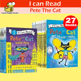 พร้อมส่ง หนังสือนิทานภาษาอังกฤษ " I Can Read " Pete the cat  Set of 19 Books ชุดละ 27 เล่ม + mp3