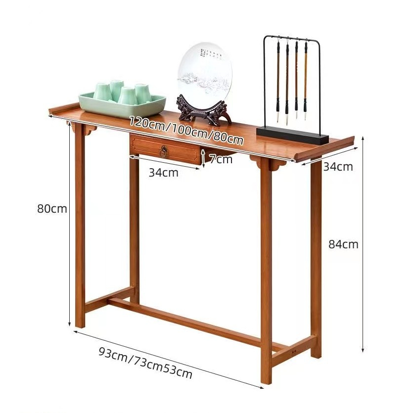 โต๊ะธูปไม้เนื้อแข็ง-โต๊ะบูชาจีน-โต๊ะเก็บของเรียบง่ายทันสมัย