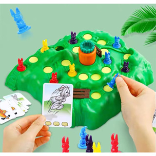 เกมกระดานรูปกระต่ายของเล่นสําหรับเด็ก ของเล่นเด็ก เกมส์ครอบครัว family game กับดักกระต่าย เกมส์เสริมพัฒนาการเด็ก