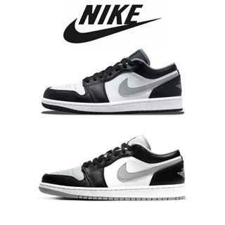 Nike Jordan Air Jordan 1 low shadow รองเท้าบาสเกตบอลวินเทจต่ำสีดำและสีขาว