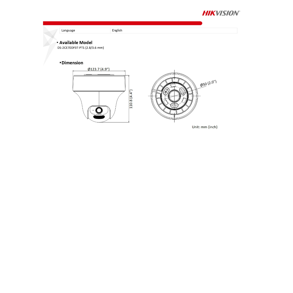 hikvision-กล้องวงจรปิด-2mp-ภาพสี24ชม-มีไมค์ในตัว-ปรับหมุนซ้าย-ขวา-ก้ม-เงยได้-รุ่น-ds-2ce70df3t-pts-เลนส์-3-6mm