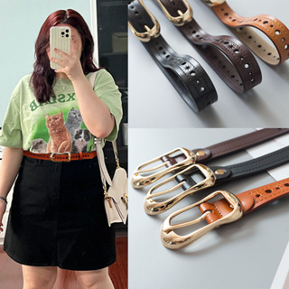 Belt Plus+ เข็มขัดหนังแท้ เอวใหญ่ เข็มขัดคนอ้วน เอว 35 นิ้วขึ้นไป ไม่ต้องเจาะรู สายกว้าง 2.3 cm รุ่น 𝓒𝓸𝓭𝔂