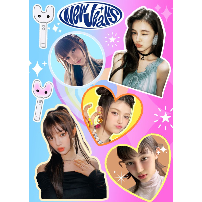 (ขั้นต่ำ4แผ่นคละได้ทั้งร้าน)new jean sticker fanmade สติ๊กเกอร์แฟนคลับ ...