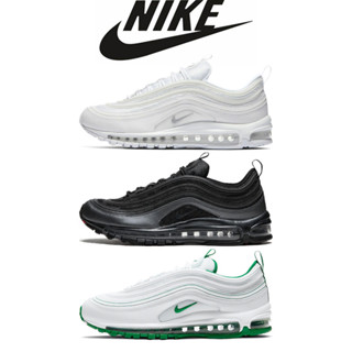 Nike Air Max 97 หัวรบรองเท้าผ้าใบคลาสสิกวินเทจด้านบนต่ําสวมระบาย อากาศรองเท้าวิ่ง