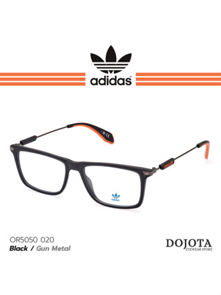 กรอบแว่นตา Adidas Original รุ่น OR5050-F-020 สีดำ (Black / Gun Metal) ทรงเหลี่ยมใหญ่  แบรนด์ลิขสิทธิ์แท้