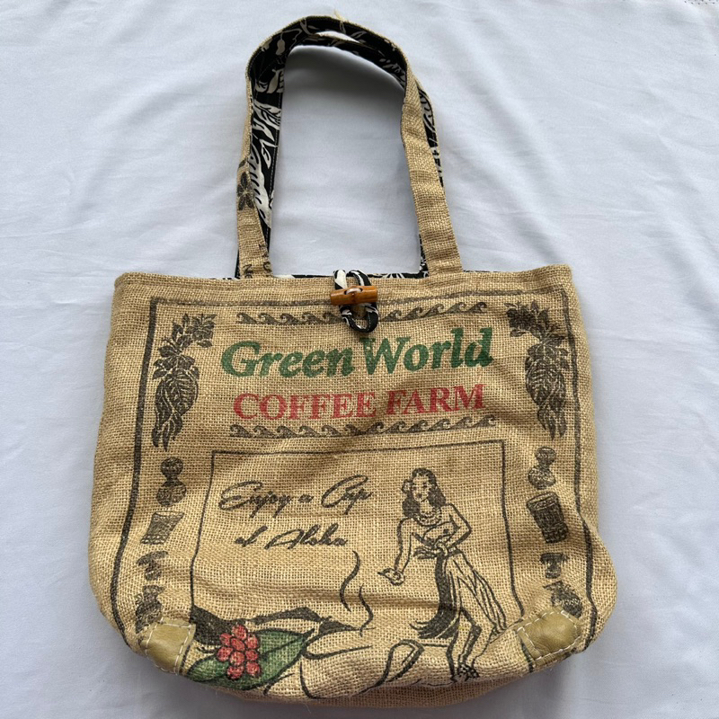 hawaii-green-world-กระเป๋าผ้ากระสอบฮาวาย-สะพายไหล่