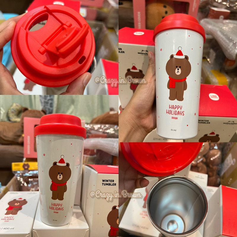 brown-christmas-tumbler-แก้วสแตนเลสเก็บอุณหภูมิ