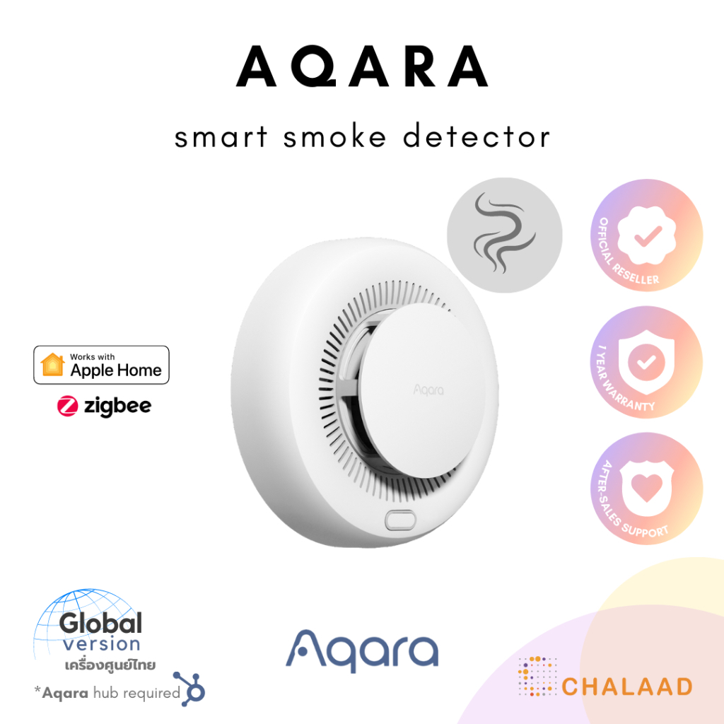 aqara-smart-smoke-detector-เครื่องตรวจจับควันอัจฉริยะ-รองรับ-apple-homekit-แจ้งเตือนผ่านมือถือเมื่อพบควัน