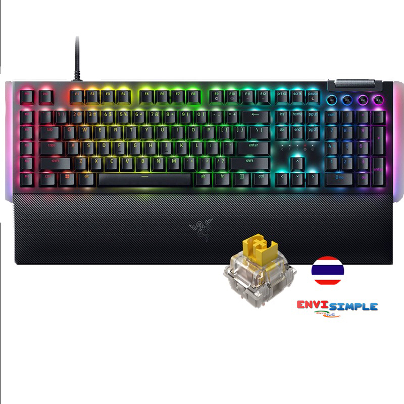 razer-blackwidow-v4-green-yellow-switches-ภาษาไทย