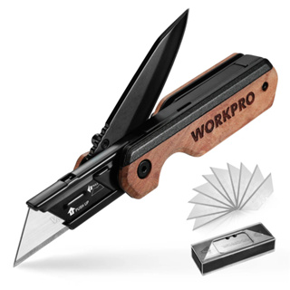WORKPRO 2-in-1 Folding Knife/Utility Knife