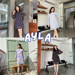 93 FAVORS l “Ayla” เดรสชีฟอง แขนยาว เดรสทำงาน