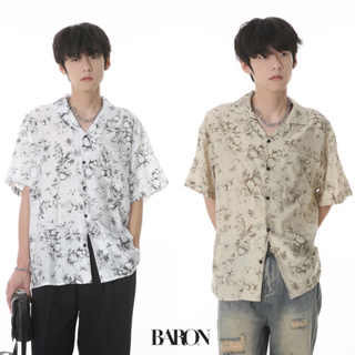 BARON Hiroshi Short Sleeve Shirt เสื้อเชิ้ตแขนสั้นลายดอกไม้