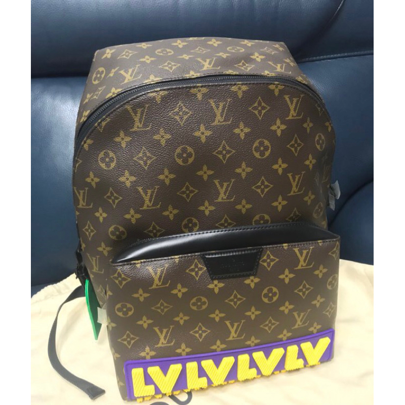 แบรนด์ใหม่-100-ของแท้-louis-vuitton-lv-discovery-แฟชั่นกระเป๋าเป้สะพายหลังไหล่คู่