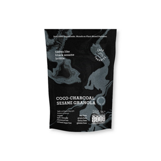(KETO, Natural )โคโค่ กราโนล่าชาร์โคลงาดำ Coco-Charcoal Sesame Granola ผลิตจากวัตถุดิบธรรมชาติ ไม่เติมน้ำตาล