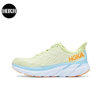 HOKA ONE ONE Clifton 8 Yellowish blue ของแท้ 100 %  Sports shoes Running shoes style