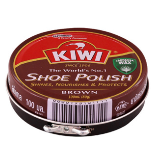 กีวี ขี้ผึ้งขัดรองเท้า สีน้ำตาล | KIWI Shoe Polish Brown 100mL
