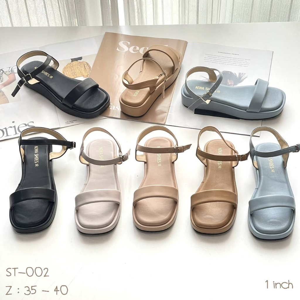 niwa-shoes-รองเท้าสตรีส้นโฟม-สูง1นิ้ว-รหัส-st-002
