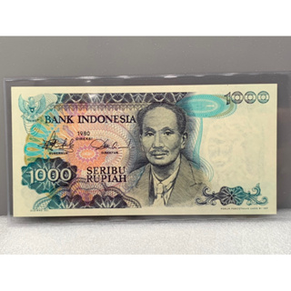 ธนบัตรรุ่นเก่าของประเทศอินโดนีเชีย 1000Rupaih ปี1980 UNC