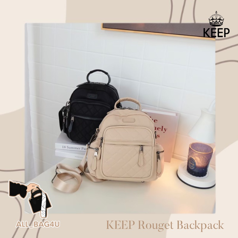 รับหิ้วของแท้จากshop-กระเป๋าเป้ไนลอน-keep-bag-รุ่น-rouget-backpack-พร้อมส่งในไทย