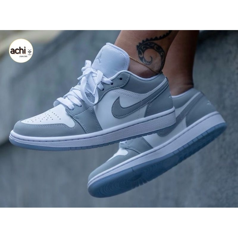 พร้อมส่ง-แท้-nike-air-jordan-1-low-wolf-grey-w