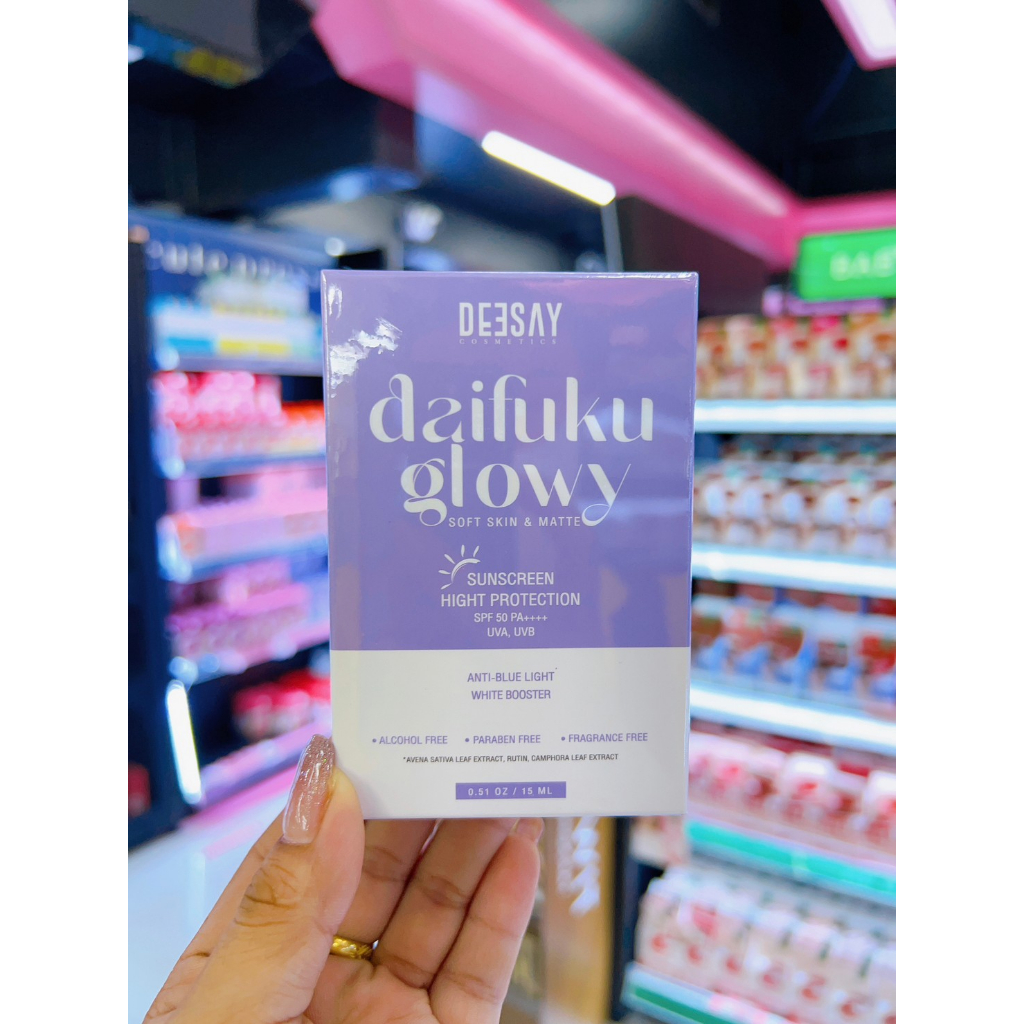 ดีเซ้ย์-ไดฟูกุ-โกลว์วี่-ครีมกันแดดดีเซ้ย์-กันแดดไดฟูกุdeesay-daifuku-glowy-soft-skin-amp-matte-sunscreen-15-ml