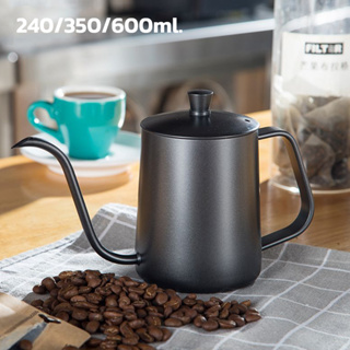 กาดริปกาแฟ 350ml/600ml กาน้ําดริปกาแฟ กาดริป กาดริปกาแฟสแตนเลส ดริปกาแฟ หม้อต้มกาแฟ สีดำ สแตนเลส Drip Coffee Thamsshop