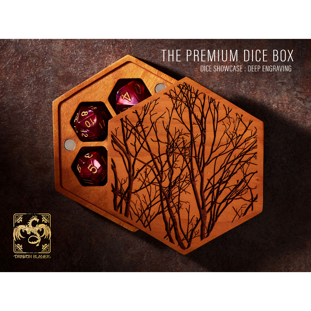 The Garden of Eden Dice Box CHERRY WOOD | Premium DnD Dice Box | D&D ...