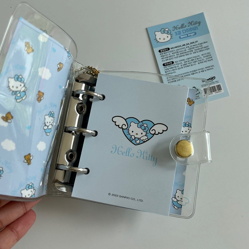 hello-kitty-binder-diary-angel-retro-sanrio-korea-2022-blue-สมุดสันห่วงคิตตี้-ไดอารี่คิตตี้