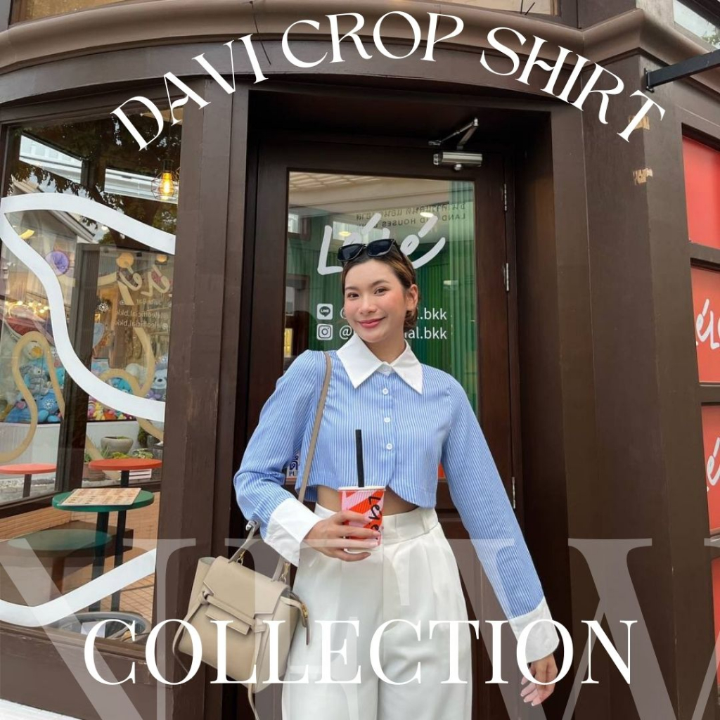 davi-crop-shirt-cn185-390-เสื้อเชิ้ตครอปรุ่นใหม่แบรนด์ชนี-เนื้อผ้าใส่สบาย-สวยเก๋มากค่ะ-chaneecn175