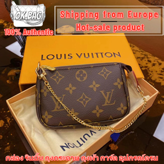 👜หลุยส์วิตตอง Louis Vuitton Mini Pochette Accessoires Bag กระเป๋า สุภาพสตรี