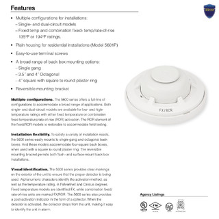 System Sensor เครื่องตรวจจับความร้อน Heat Detector รุ่น 5604 รวมขา ...