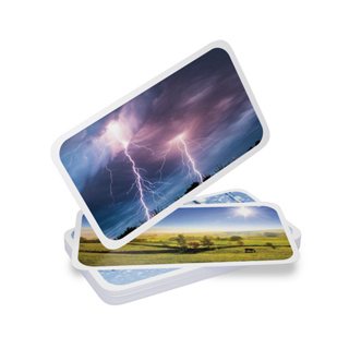 แฟลชการ์ดอากาศ-ฤดูกาล แผ่นใหญ่ Flash card Weather-Seasons KP061 Vanda learning
