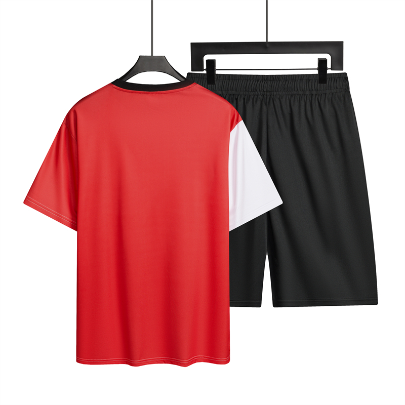 ชุดกีฬาชาย-เสื้อคอปกพิมพ์ลายใส่ได้ทั้งชายและหญิง-เบาสบายระบายอากาศ-เนื้อผ้าดี-ใหม่ล่าสุดปี