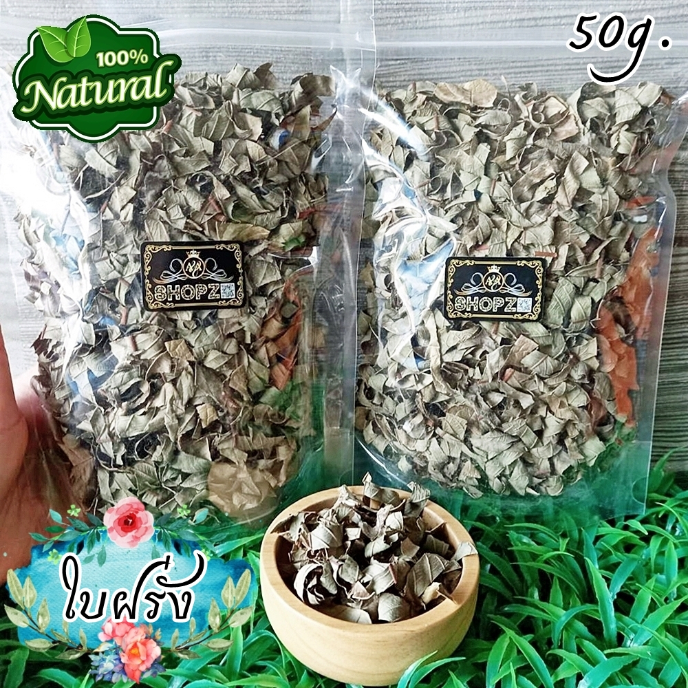 เจ้าเก่าลิงค์ใหม่-ชาสมุนไพร-ชาใบฝรั่ง-ใบฝรั่งอบแห้ง-ขนาด-50-กรัม-dried-guava-leaves