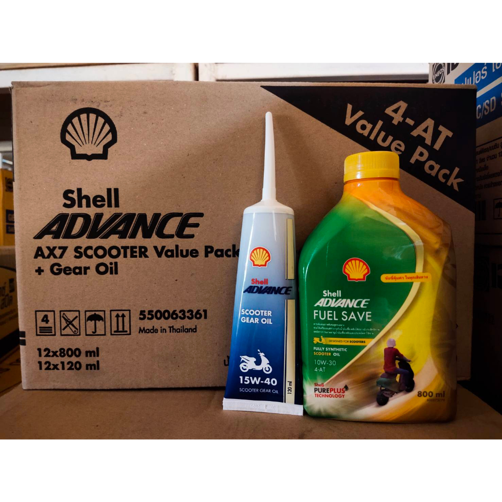 ขายยกลัง น้ำมันเครื่อง SHELL FUEL SAVE 10W30 4AT + GEAR ขนาด 12 / 0.8 ...