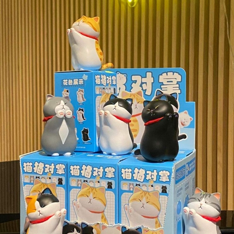 กล่องสุ่ม-โมเดลน้องแมว-cat-standing-คอหมุนได้-งานลิขสิทธิ์ของแท้-mao-mao-dui-zhanag