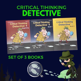 หนังสือชุด Critical Thinking Detective (ชุด 3 เล่ม) หนังสือแบบฝึกหัด หัดเป็นนักสืบ วิเคราะห์ ภาษาอังกฤษ